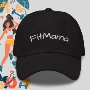 FitMama – black cap with cool embroidery