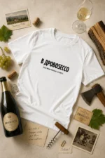 Белая футболка «В дровоsecco» с авторским принтом White Art.